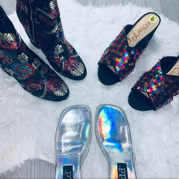 Steve Madden foil embroidery Asian floral boots - Picture 6 of 6